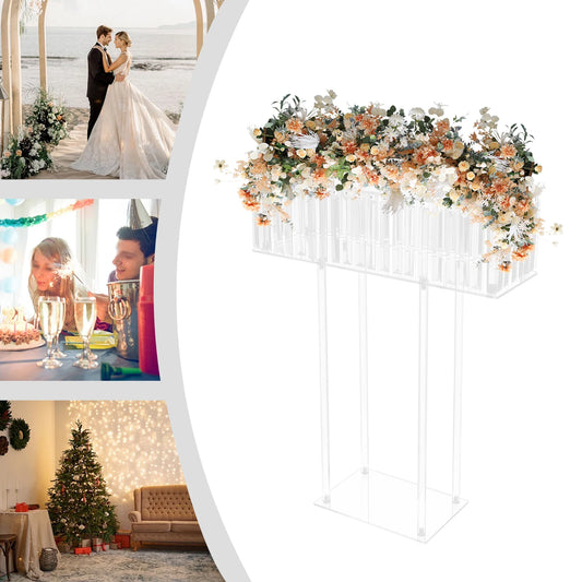 Bymaocar Crystal Flower Stand for Wedding Floral Displays