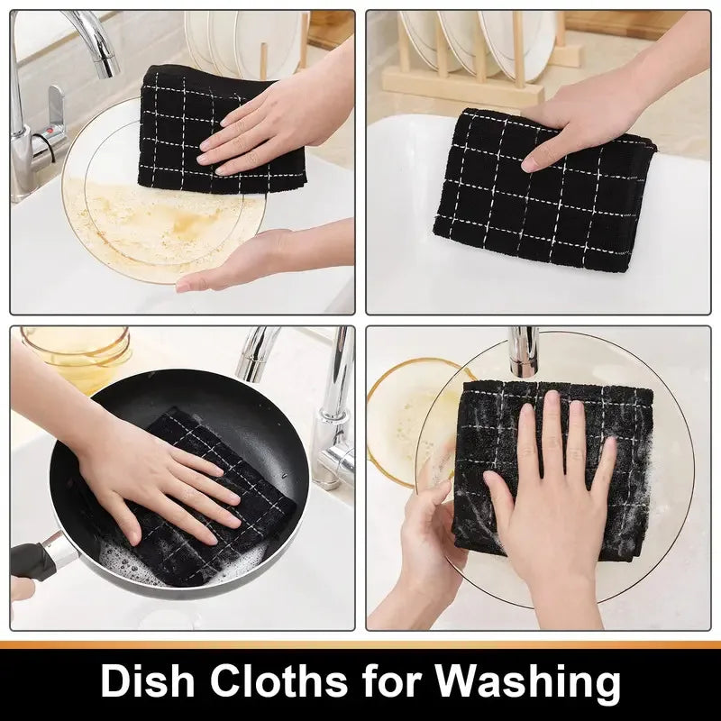 Premium Soft Microfiber Kitchen Dish Cleaning Towels