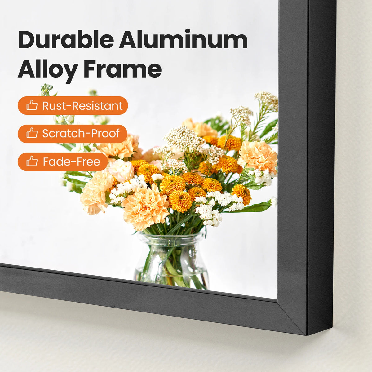 MCQ Arched Wall Mount Bathroom Mirror With Aluminum Frame