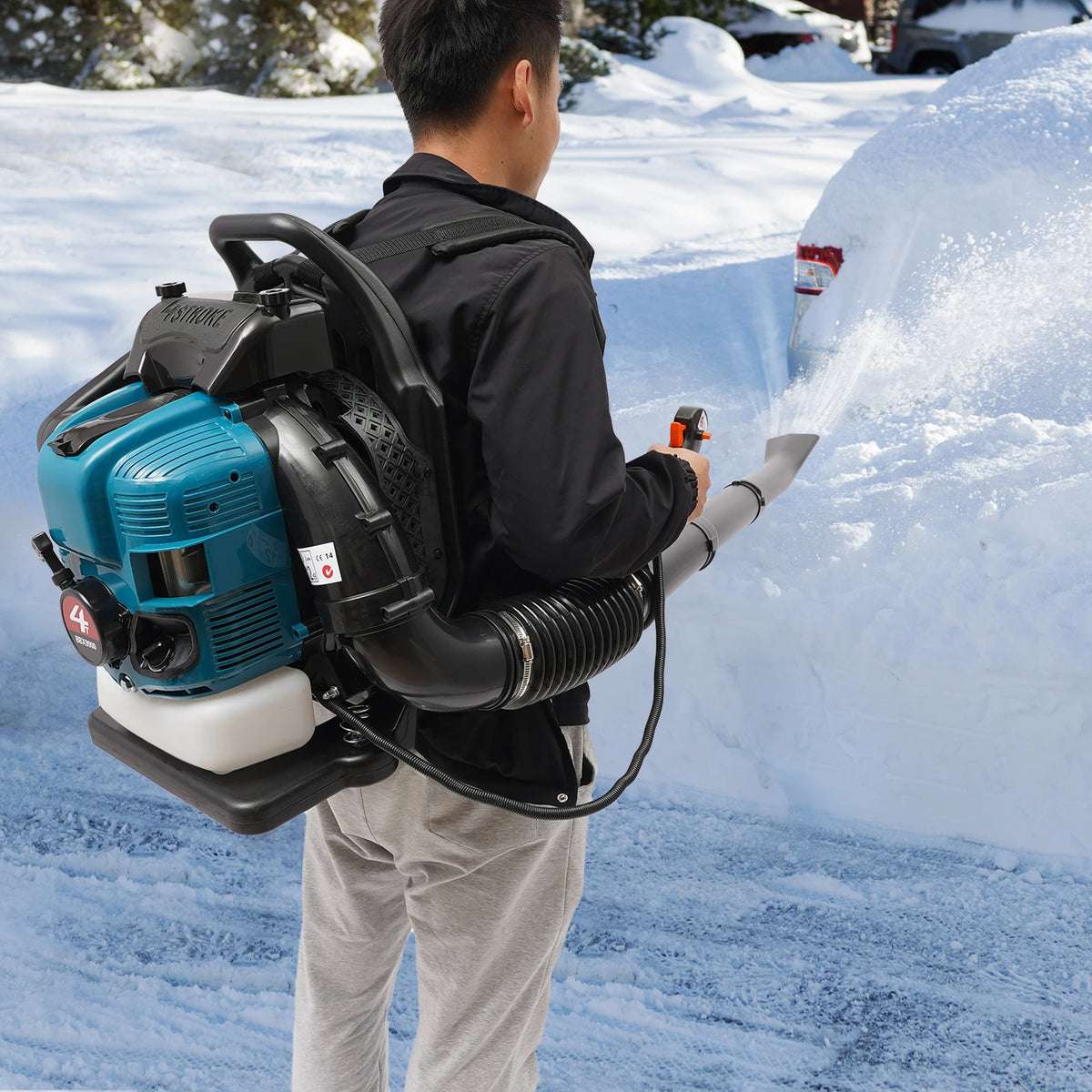 Bymaocar 75.6CC Gasoline Powered Four Stroke Backpack Leaf Blower