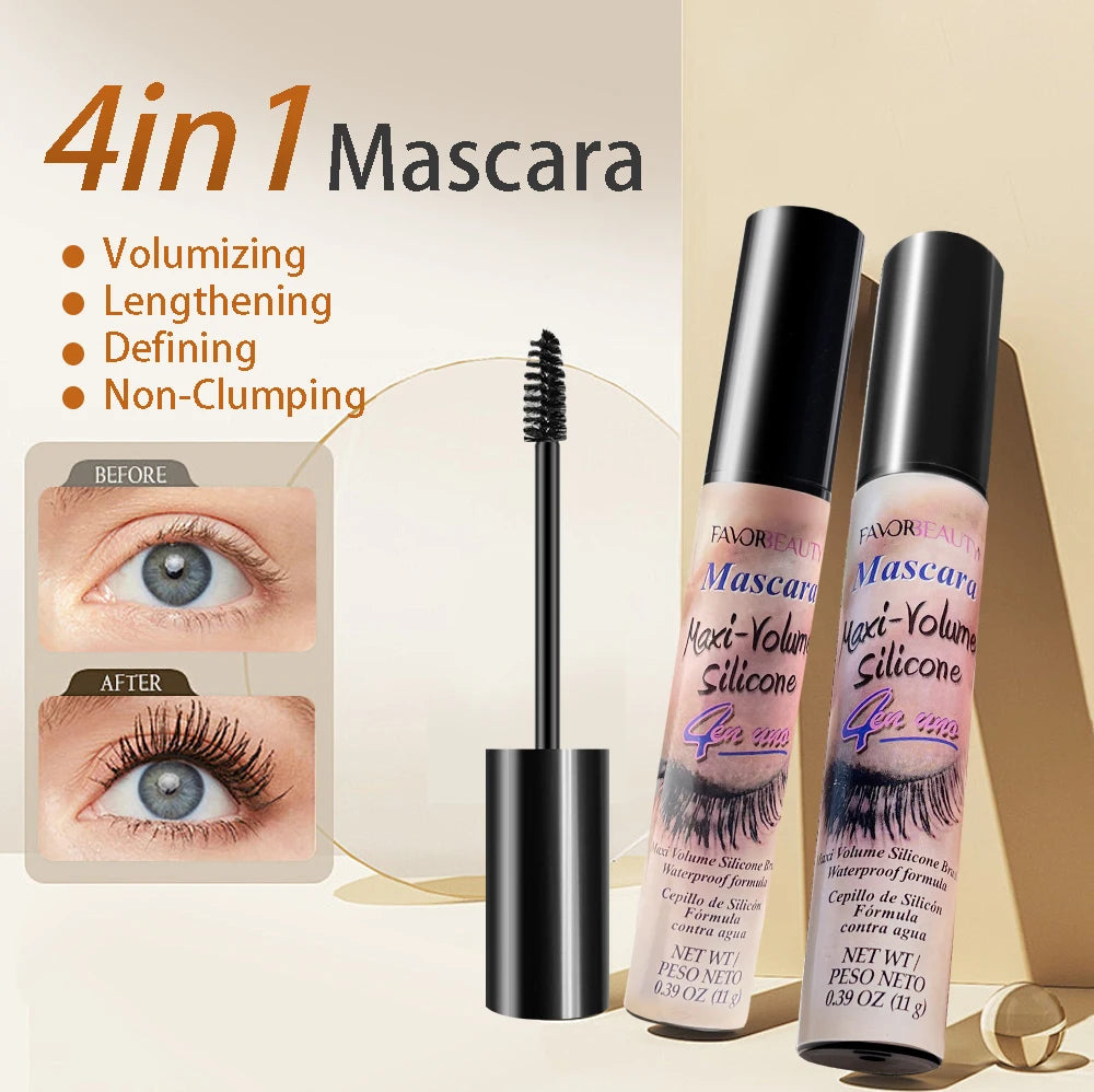 3-Pack Volumizing Mascara Set With Waterproof Long-Lasting Lashes