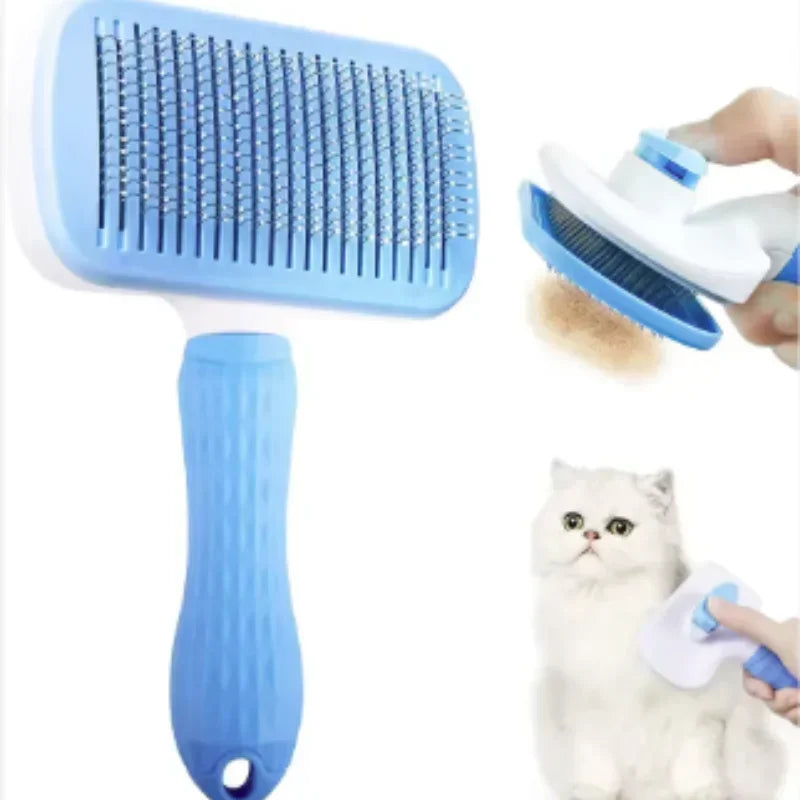 Self Cleaning Grooming Brush For Long Haired Dogs And Cats