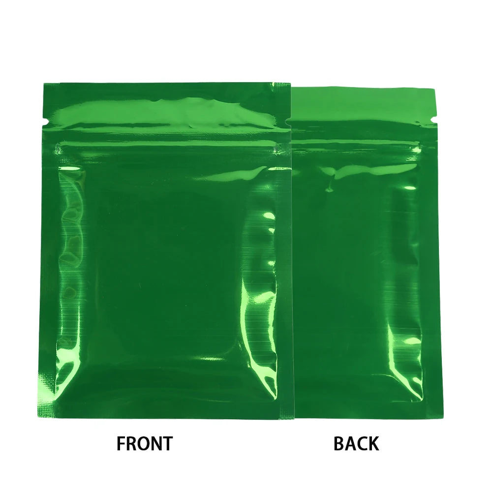 VoluPack Flat Aluminum Foil Mylar Ziplock Pouches Glossy Storage Bags
