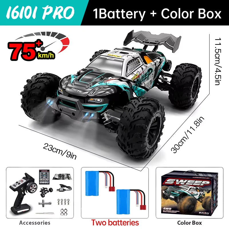 WLtoys 16101 Pro 1:16 Enhanced 4WD RC Car With LED