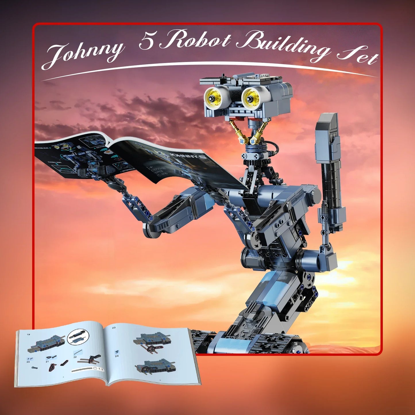 BuildMoc 5 Robot Building Blocks Set Military Model Toys