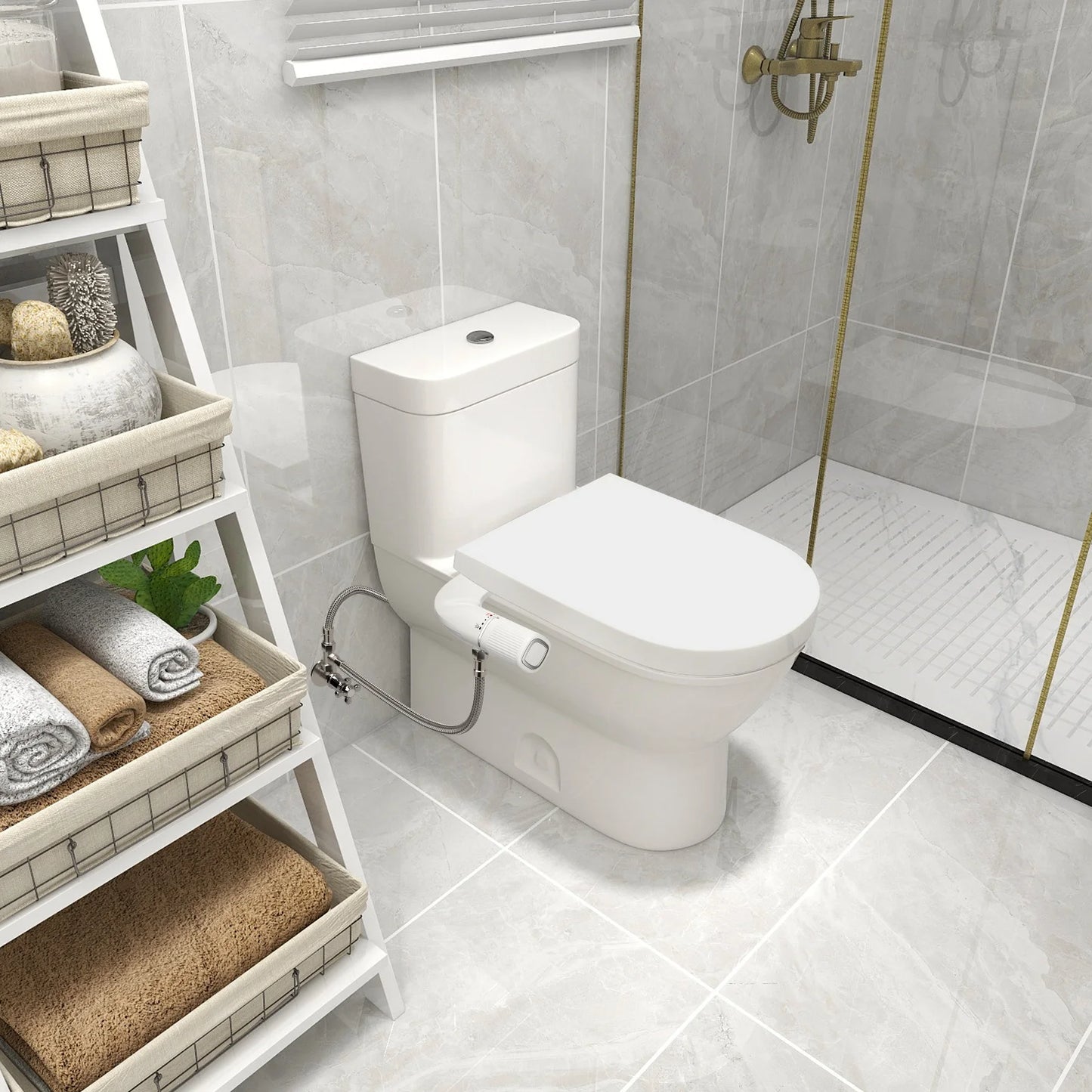 SAMODRA Bidet Non Electric Toilet Attachment With Adjustable Water Pressure