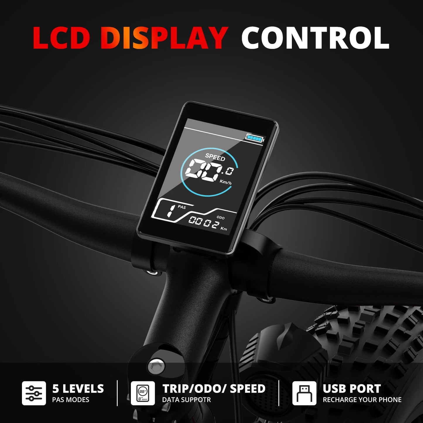 AMYET EB26 Electric Bike 1500W 48V Fat Tire Mountain Bike