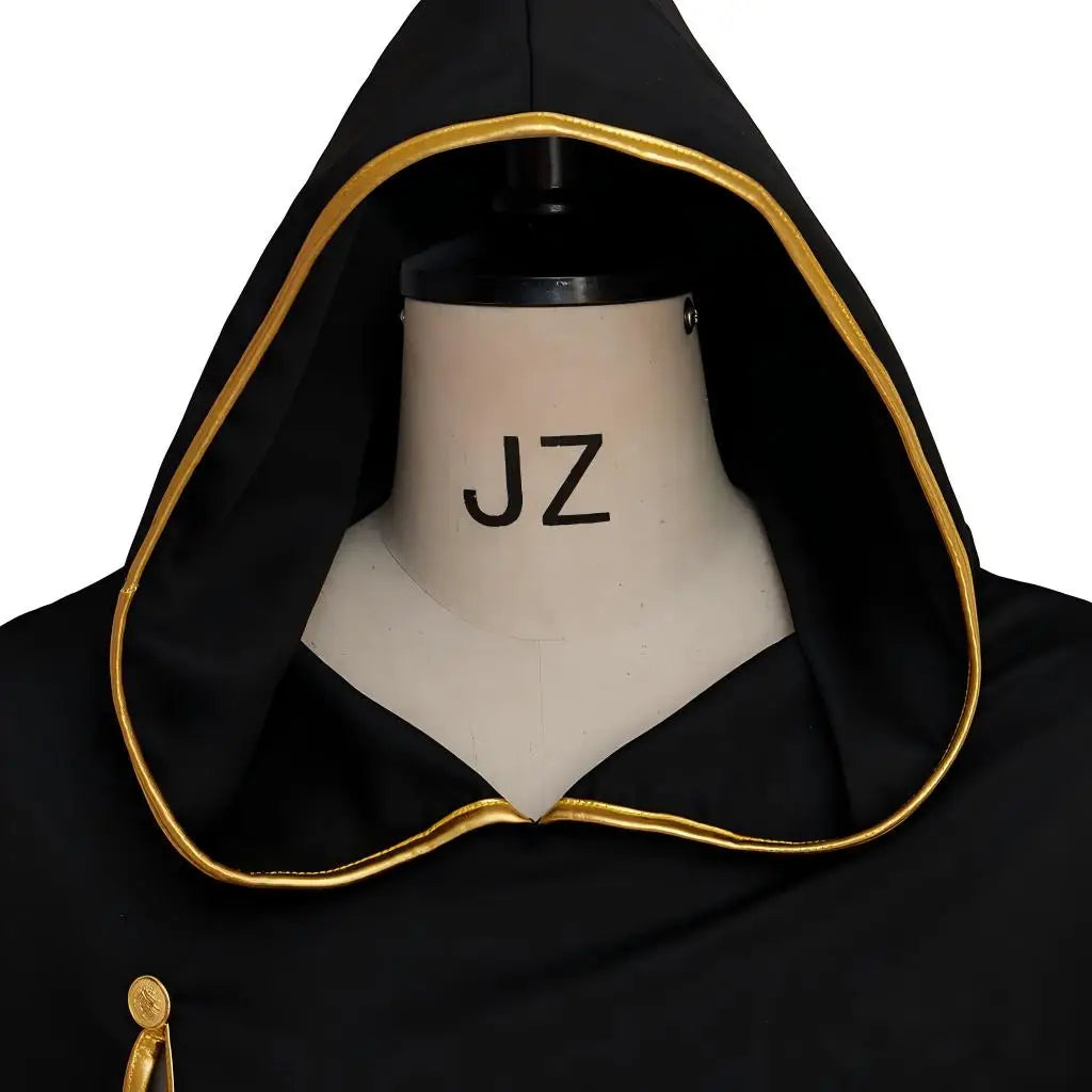 Black Clover Cosplay Hooded Cape Costume Set With Headband