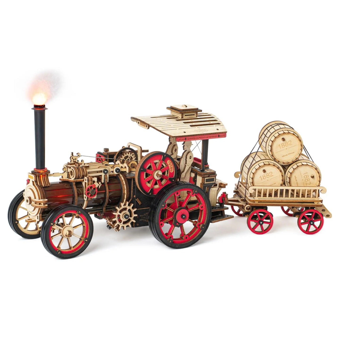 Robotime Rokr Tractor Locomotive 3D Wooden Puzzle Steam Engine