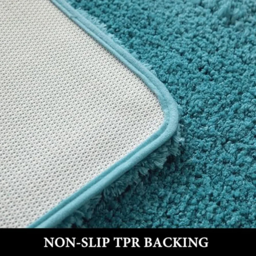 Soft Absorbent Microfiber Bath Rug Quick Dry Non Slip Design