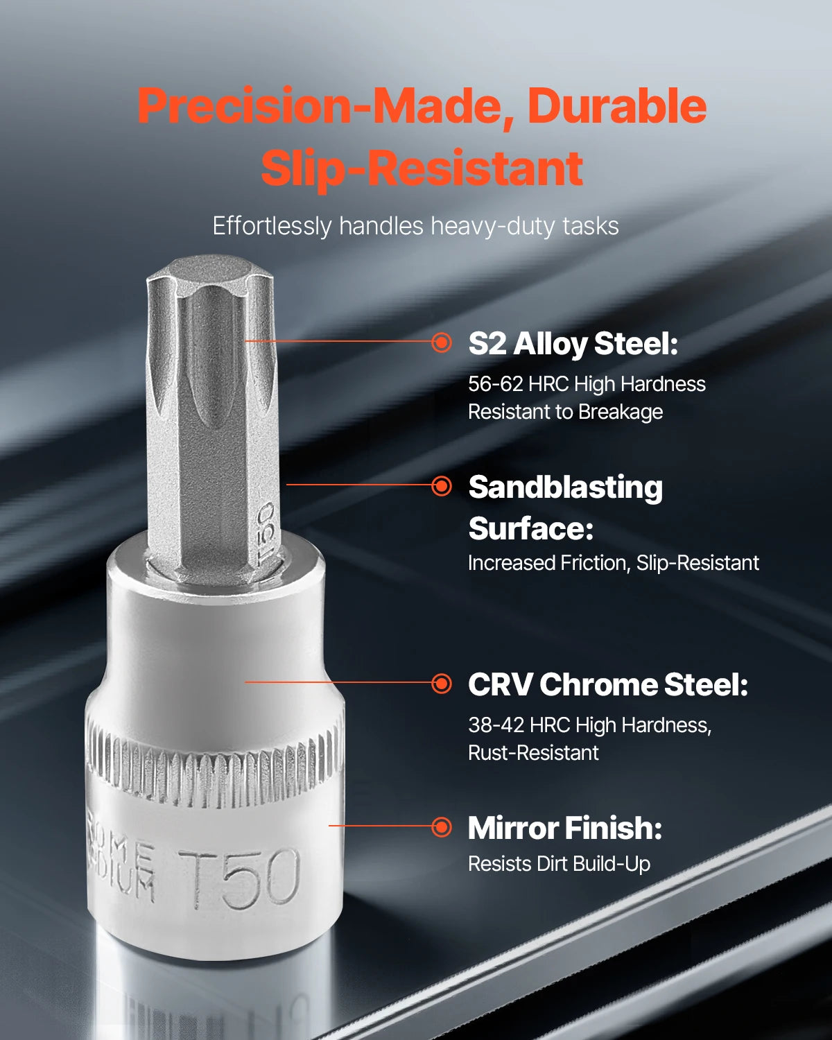 SucceBuy Torx Bit Socket Set With External Torx Sockets