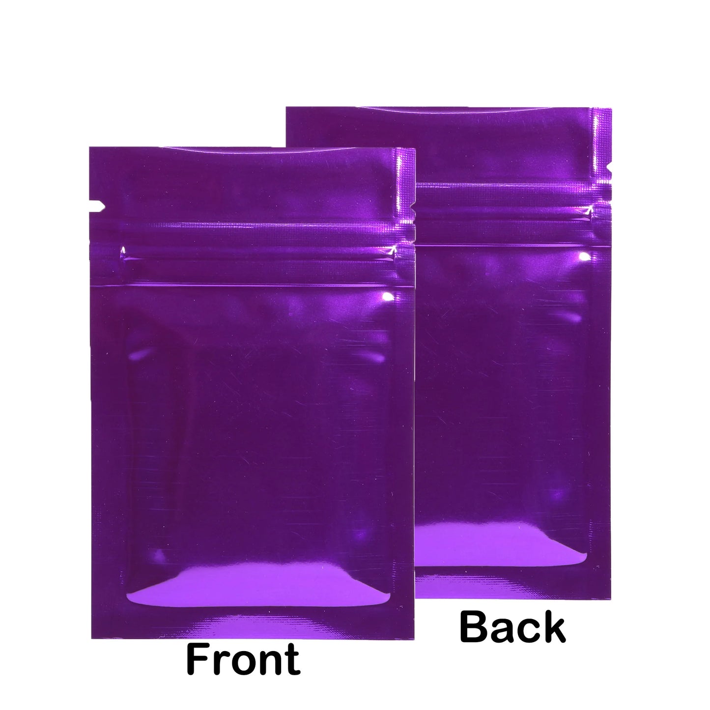 VoluPack Flat Aluminum Foil Mylar Ziplock Pouches Glossy Storage Bags