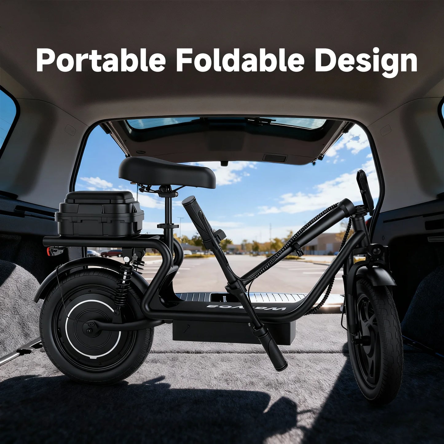 AOVOPRO 500W Foldable Electric Bicycle 28 Mile Range 22 MPH