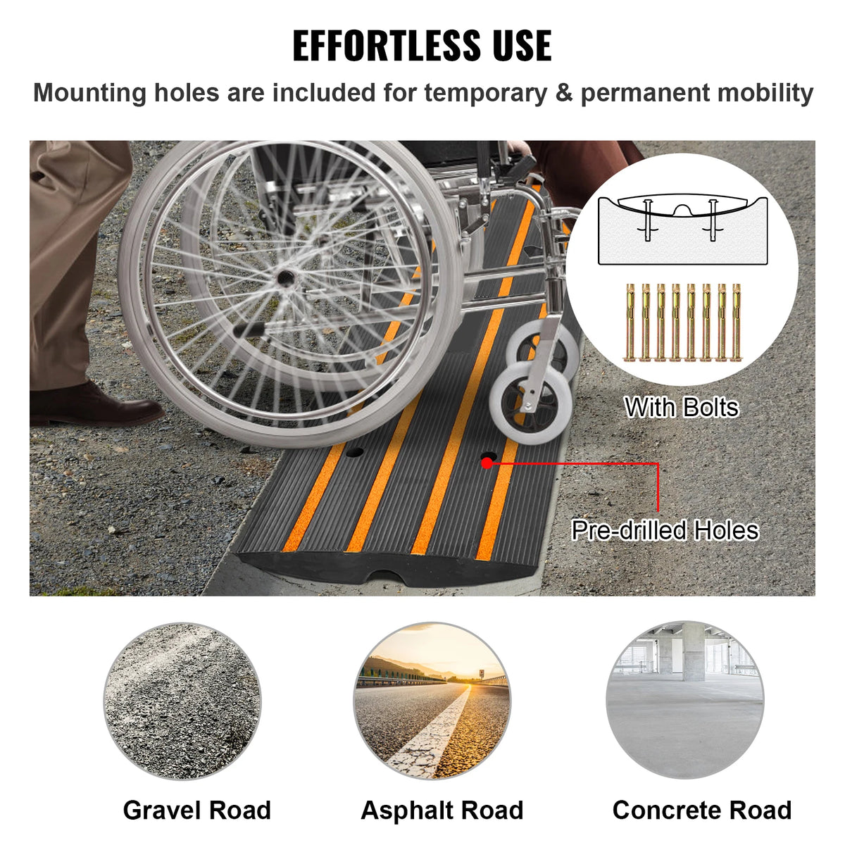 SucceBuy Cable Protector Ramp Rubber Driveway Threshold Bridge