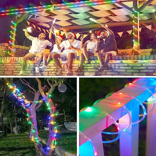 Solar Outdoor String Lights For Garden Parties And Holidays