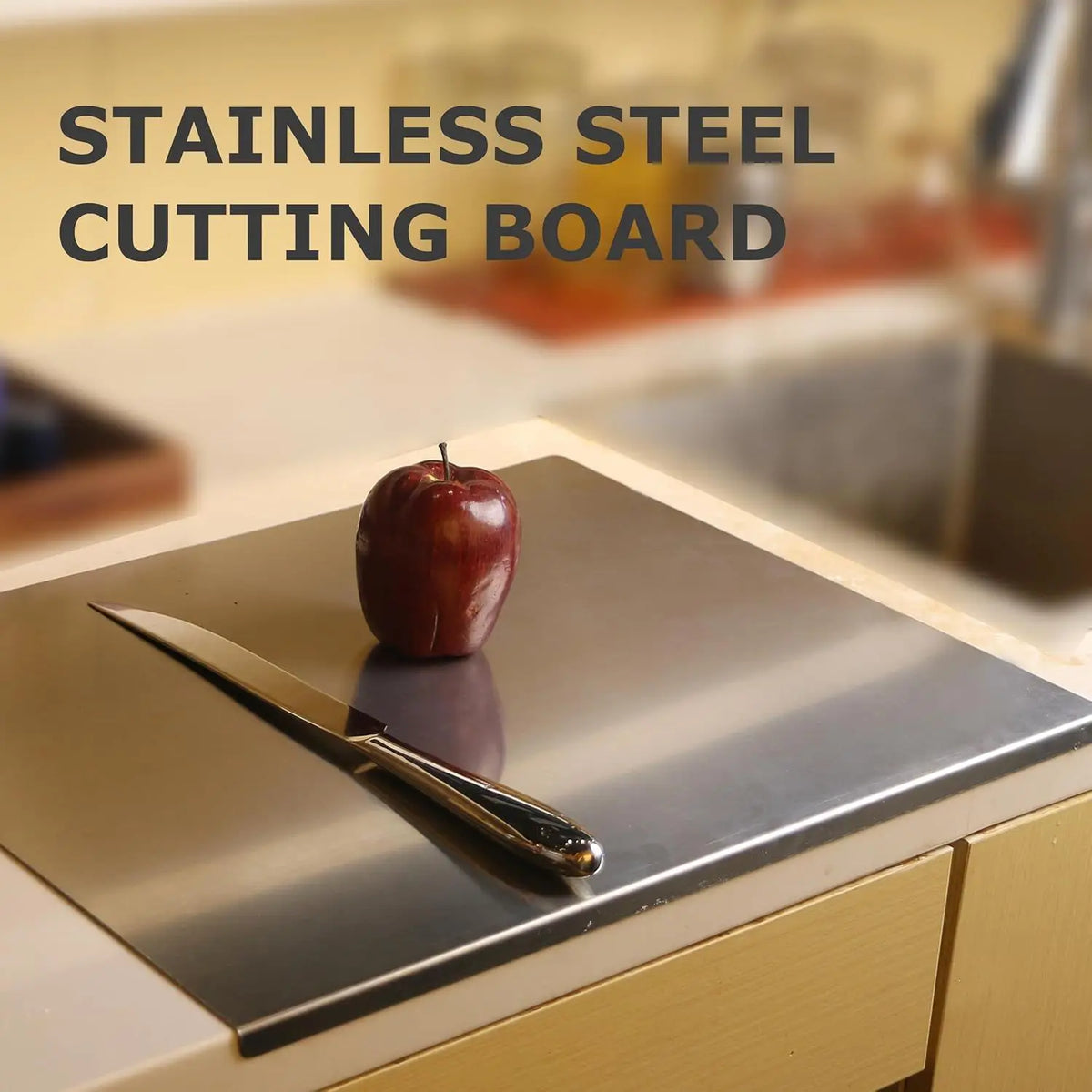 Premium 304 Stainless Steel Cutting Board With Lid For Kitchen Use
