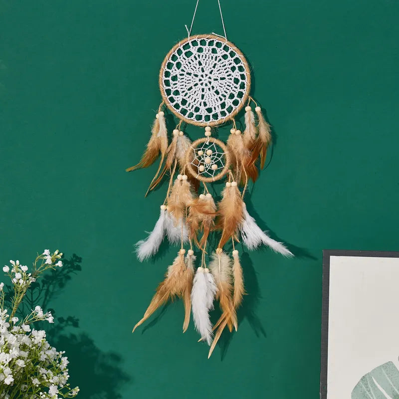 Dream Catcher Set Handcrafted Moon Dream Chaser Bohemian Wall Decor