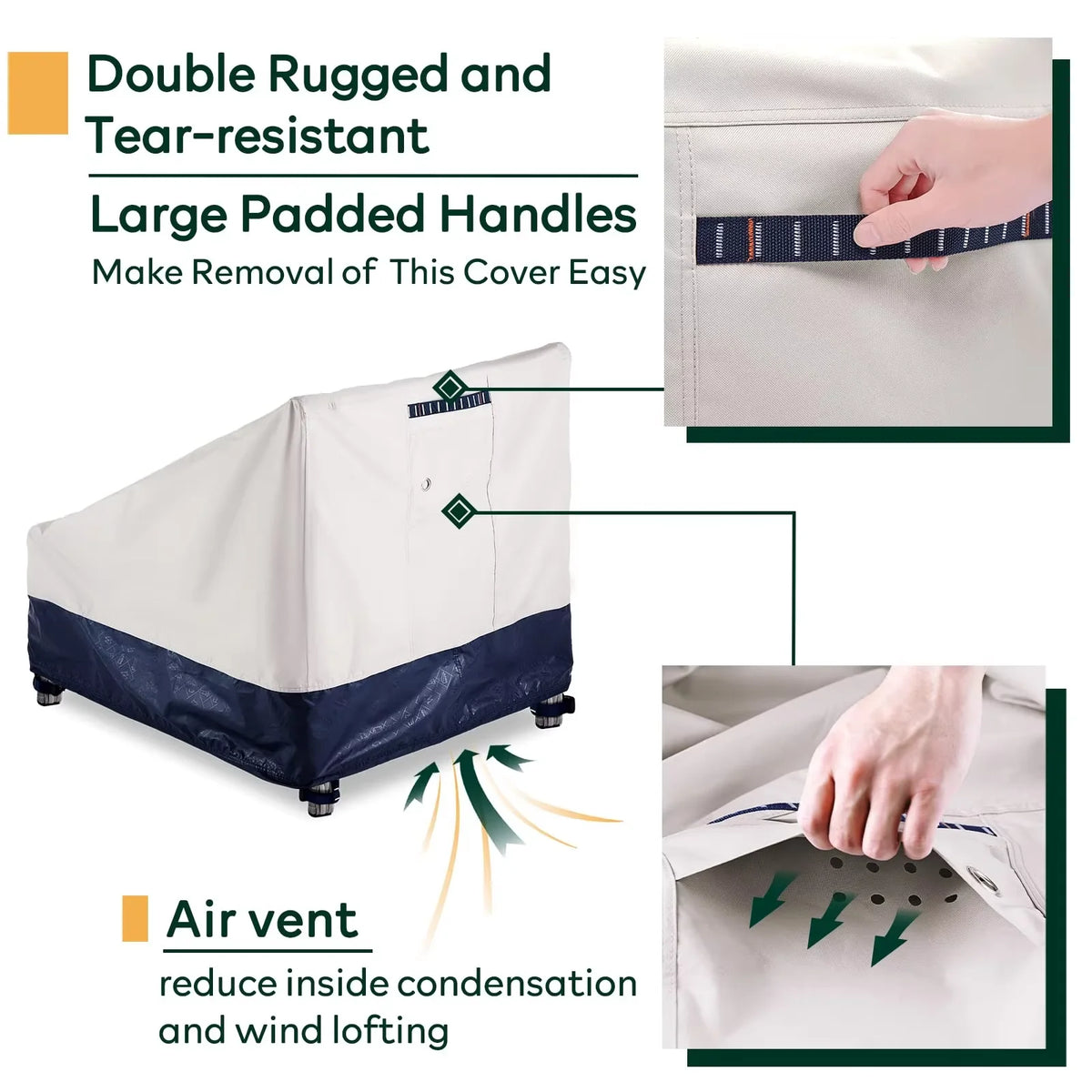 Heavy Duty 2 Pack Outdoor Chair Covers Waterproof Patio Protectors