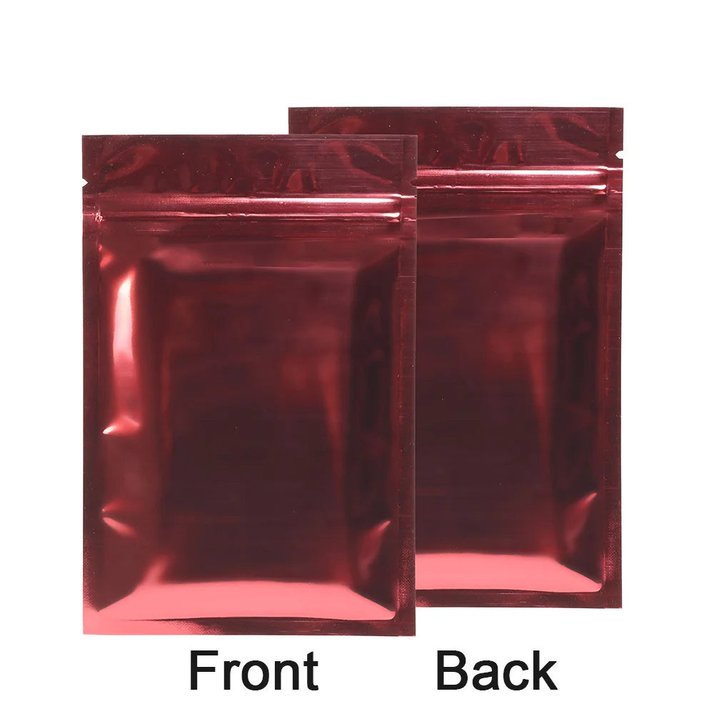 VoluPack Flat Aluminum Foil Mylar Ziplock Pouches Glossy Storage Bags