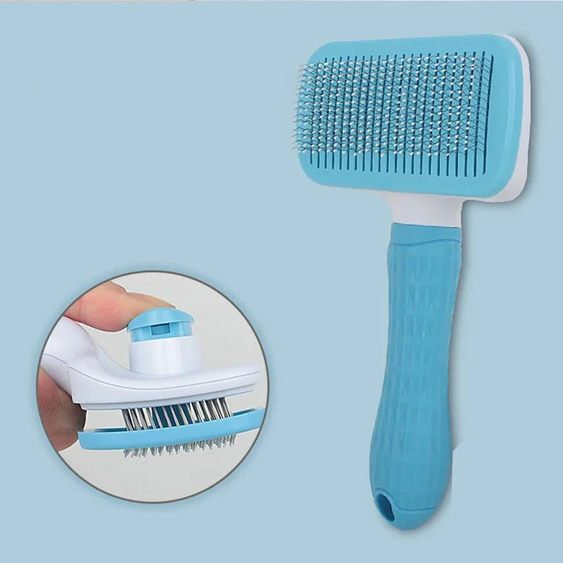 Self Cleaning Grooming Brush For Long Haired Dogs And Cats