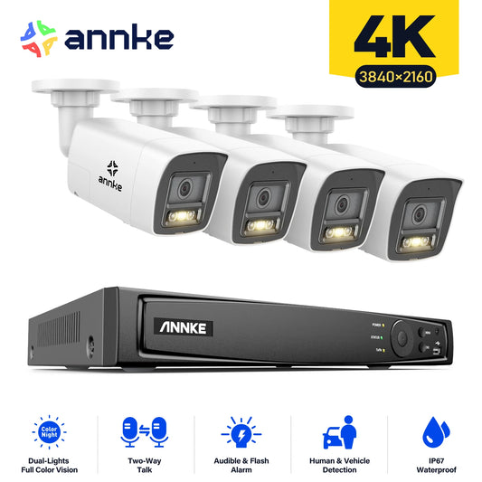 ANNKE 4K PoE Security System 8 Channel NVR Cameras