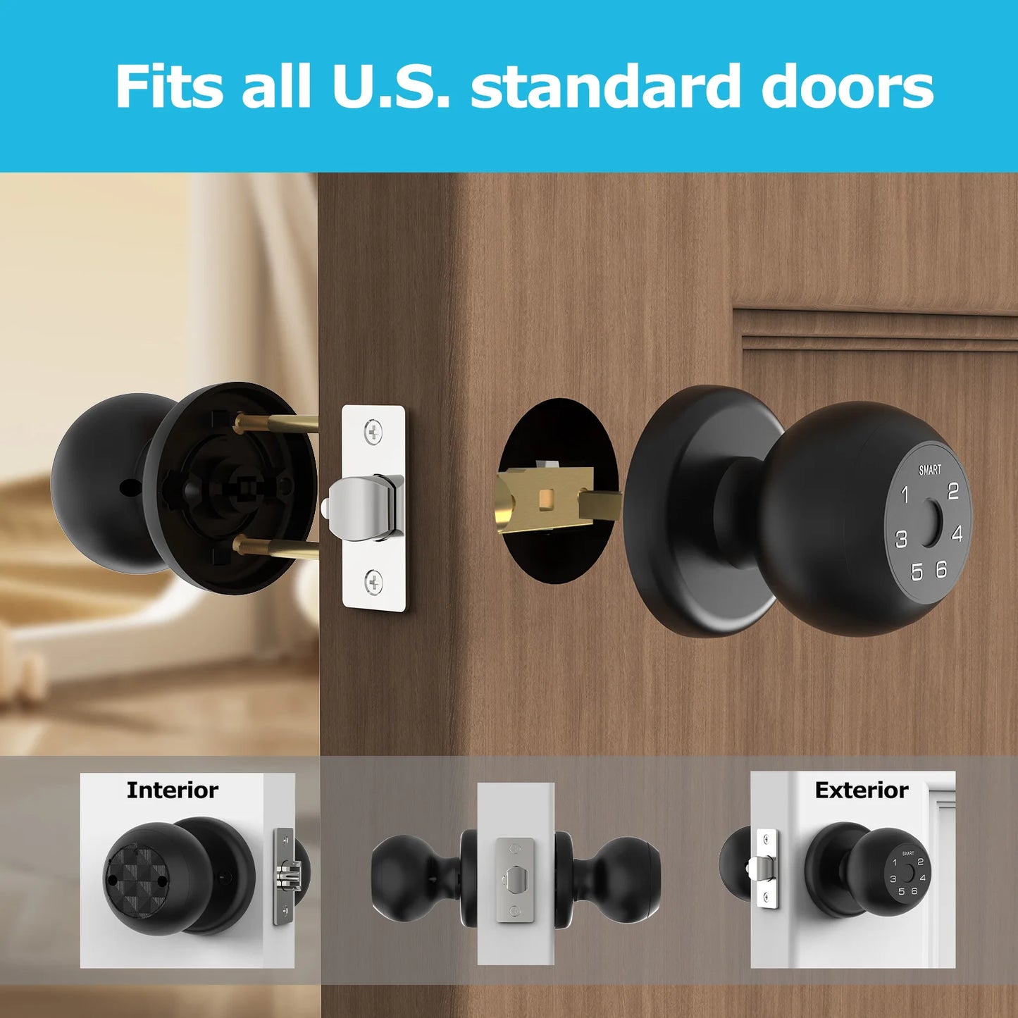 Viladepot Smart Door Lock With Fingerprint And App Control