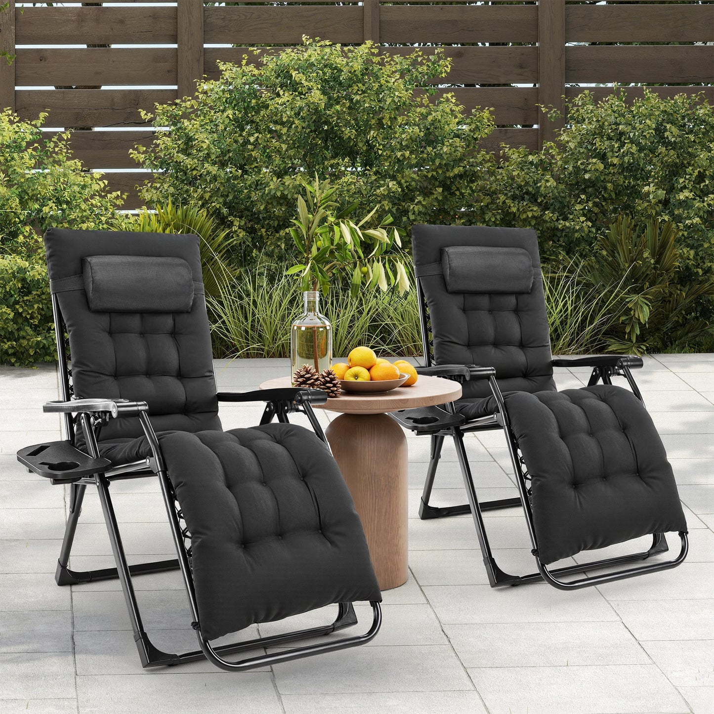 JHK Zero Gravity Recliner Camping Lounge Chair With Cup Holder