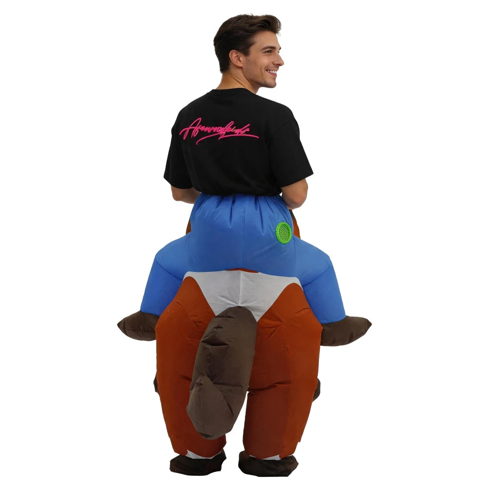 Inflatable Horse Costume Adult Unisex Halloween Party Mascot