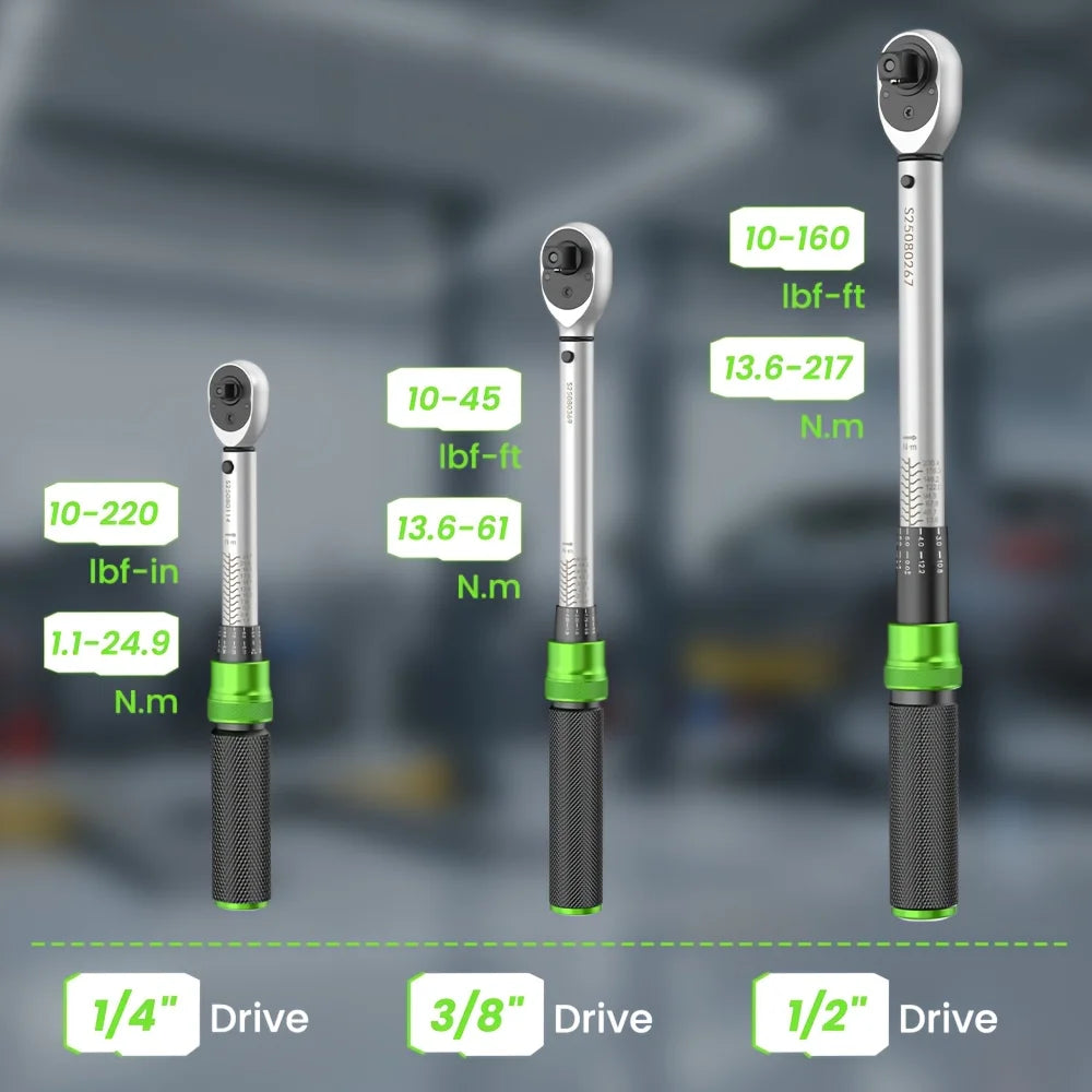 TaskStar Preset Click Torque Wrench Set For Vehicle Repair