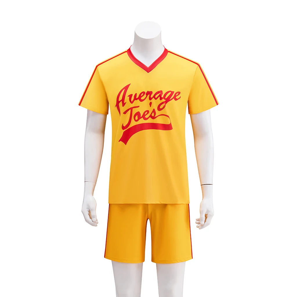 Dodgeball Average Joe Costume Jersey Set Cosplay Halloween Outfit