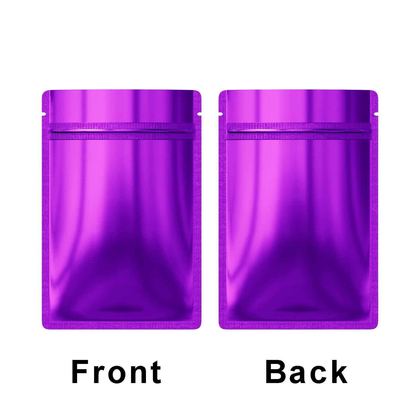 VoluPack Flat Aluminum Foil Mylar Ziplock Pouches Glossy Storage Bags