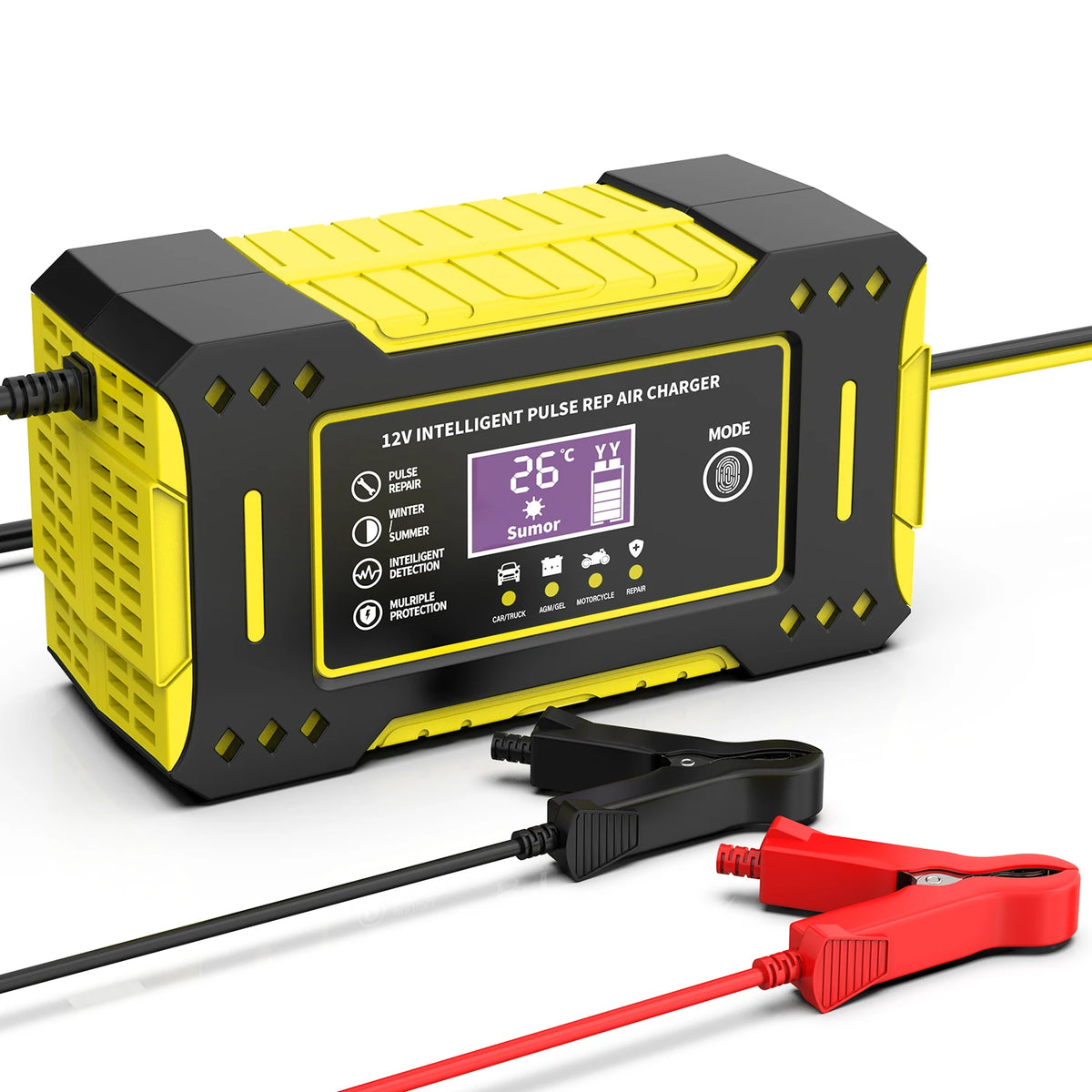 12V 6A Intelligent Car Battery Charger Lead Acid Pulse Repair
