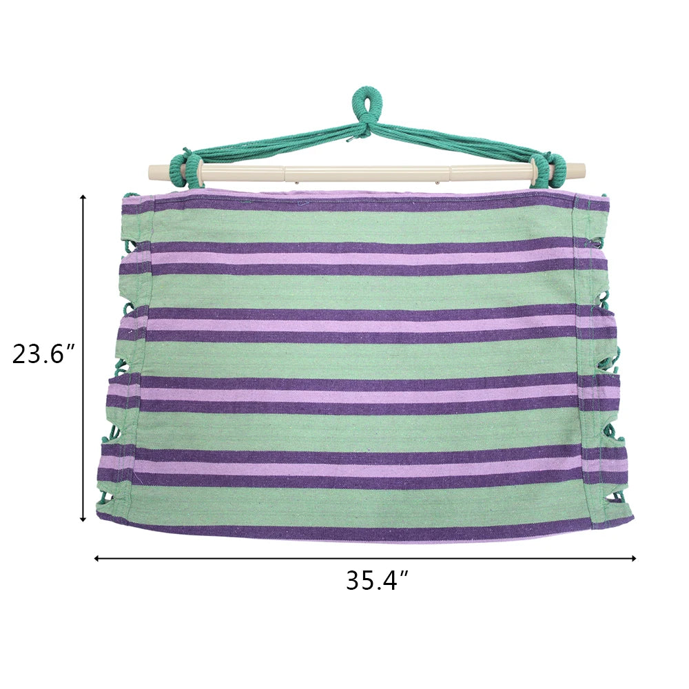 Outdoor Hanging Rope Chair Polyester Cotton With Cushions 250 Lbs Capacity
