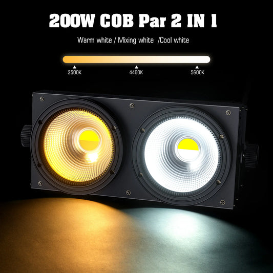 Fieryzeal 4x200W LED COB Par Lights DMX Stage Lighting