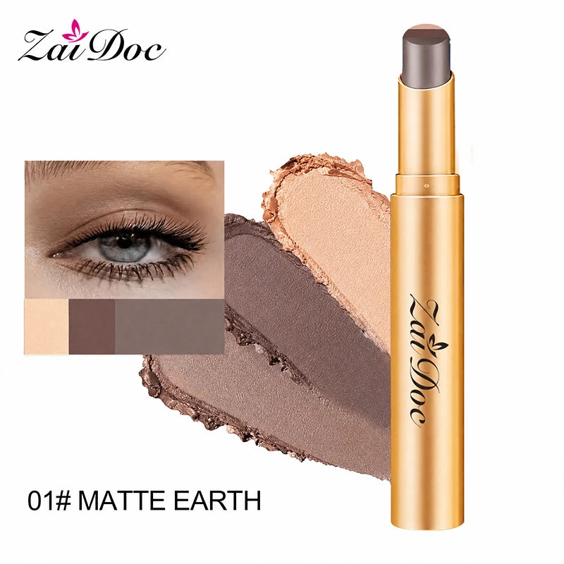 ZaiDoc Three In One Glitter Shimmer Cream Eyeshadow Stick