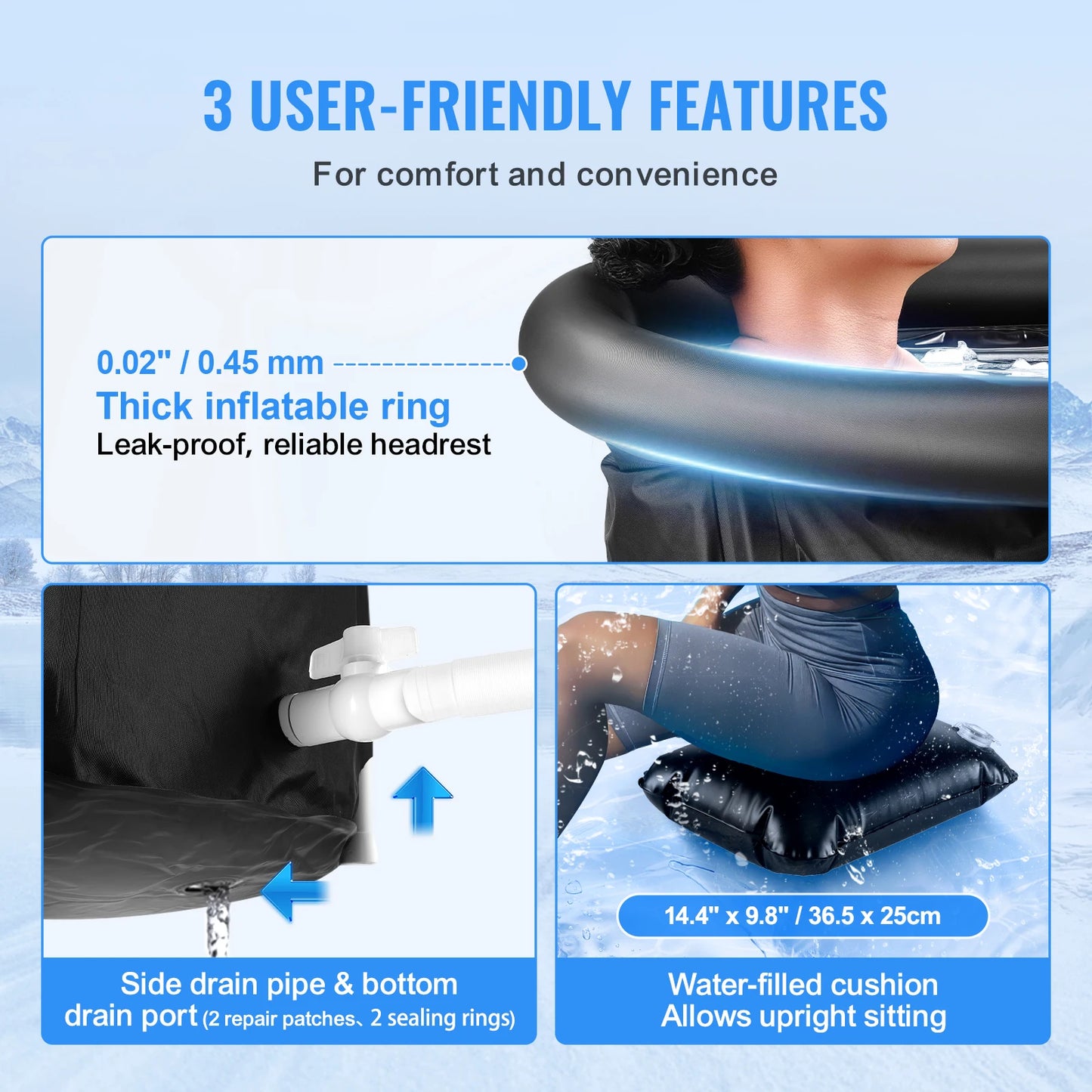 SucceBuy Ice Bath Tub For Cold Water Therapy Athletes Recovery