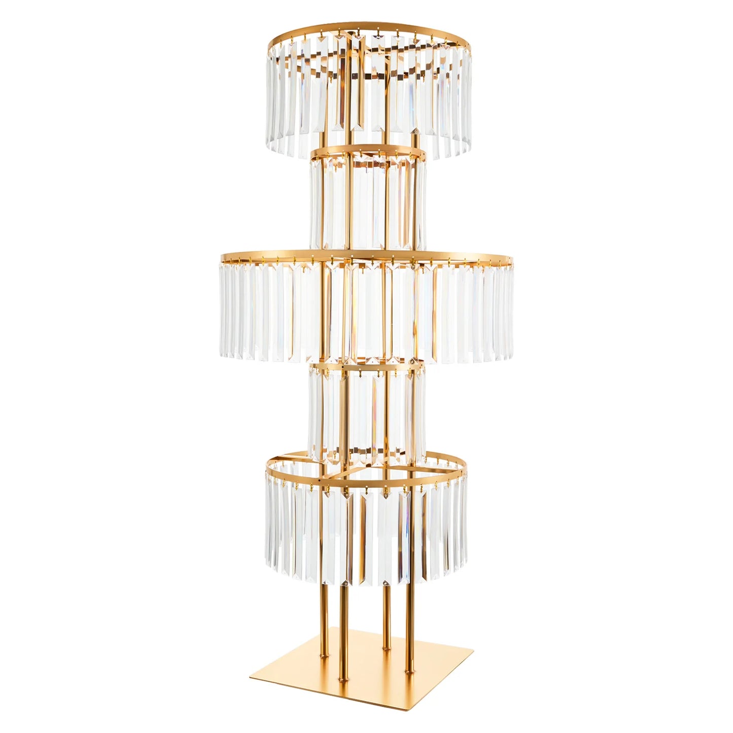 5-Tier Wedding Centerpiece Stand With Acrylic Flower Vases