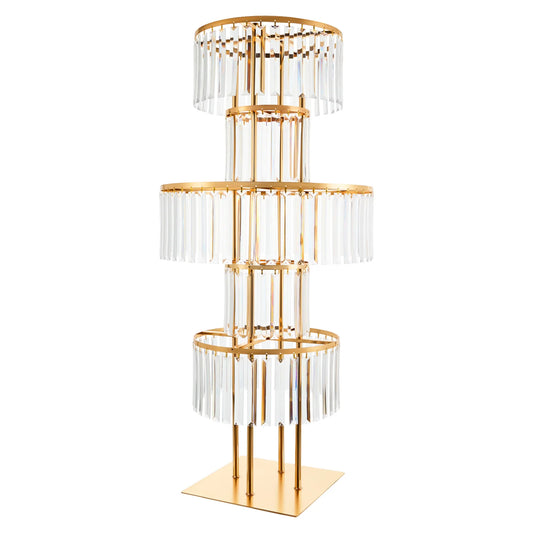 5-Tier Wedding Centerpiece Stand With Acrylic Flower Vases