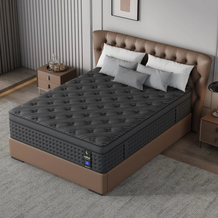 LayRoad Memory Foam Pocket Spring Boxed Mattress Medium Firm