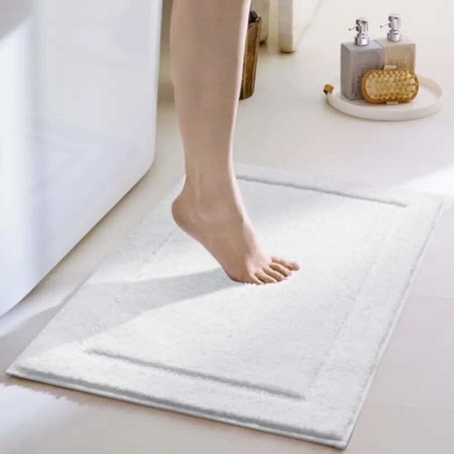 Non Slip Washable Microfiber Bath Mats for Bathroom and Shower
