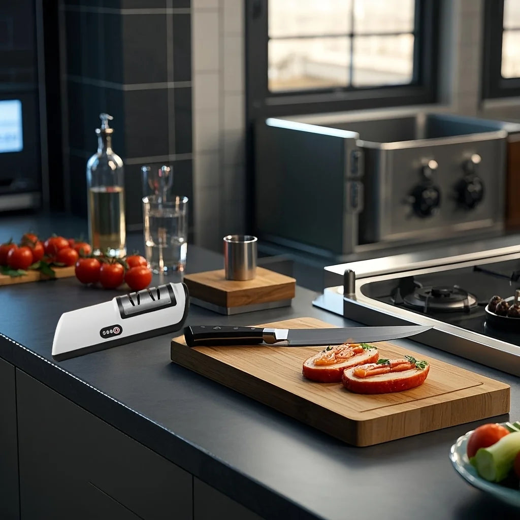 Professional Automatic Electric Knife Sharpener Tungsten Carbide For Kitchen