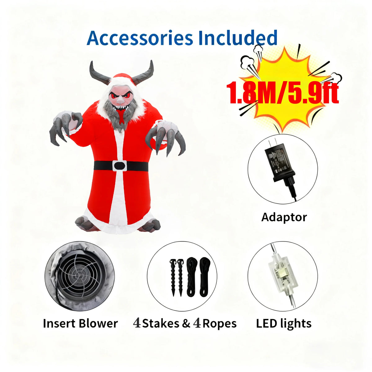 Inflatable Christmas Devil Ornament Mascot For Holiday Parties
