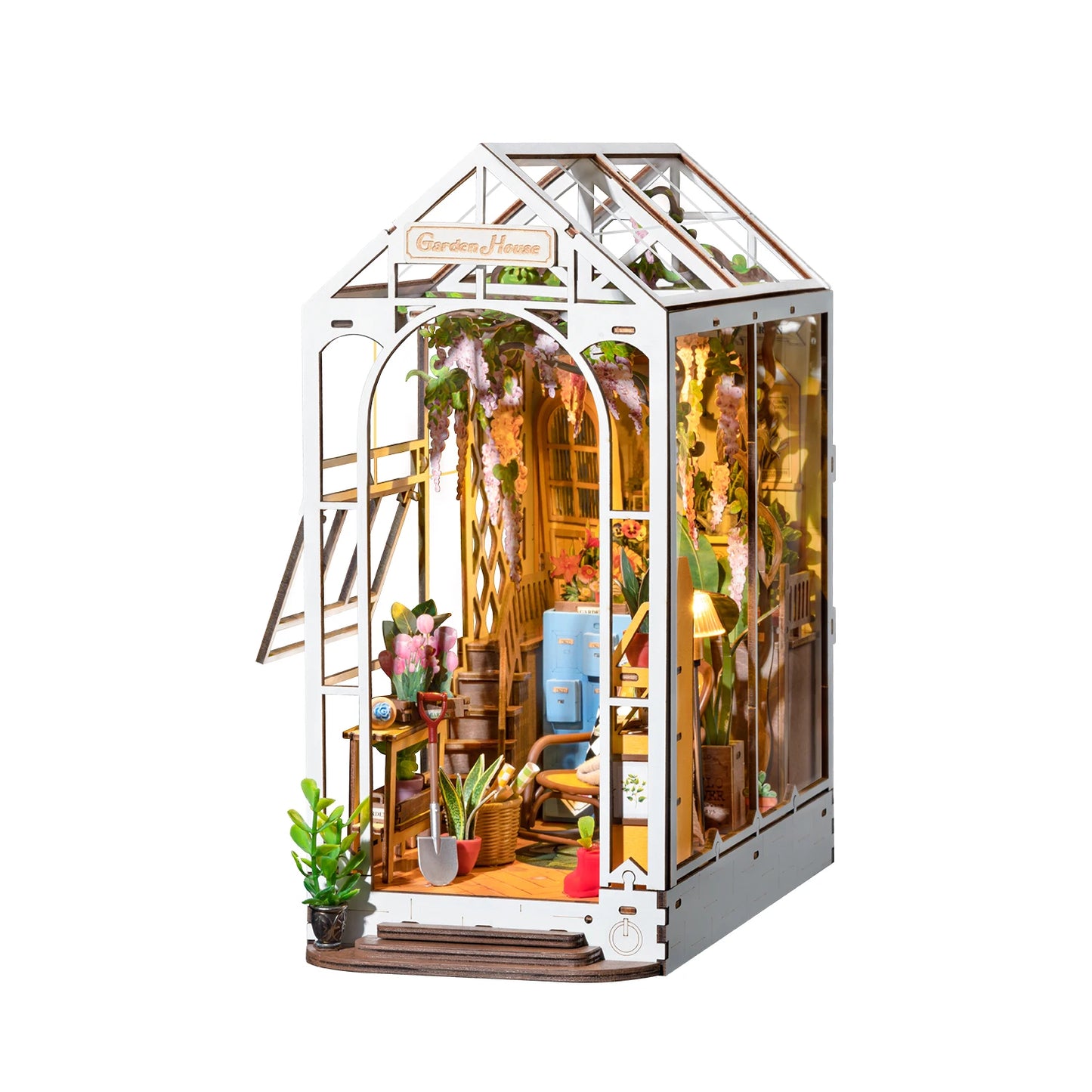 Robotime Diy Book Nook Wooden Miniature Doll House For Bookshelf