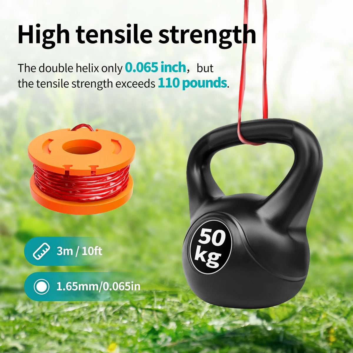 Replacement Trimmer Spool Line Compatible With Worx String Trimmers