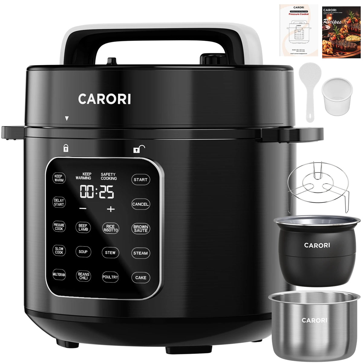 Carori Electric Pressure Cooker With Dual Pots And Preset Programs
