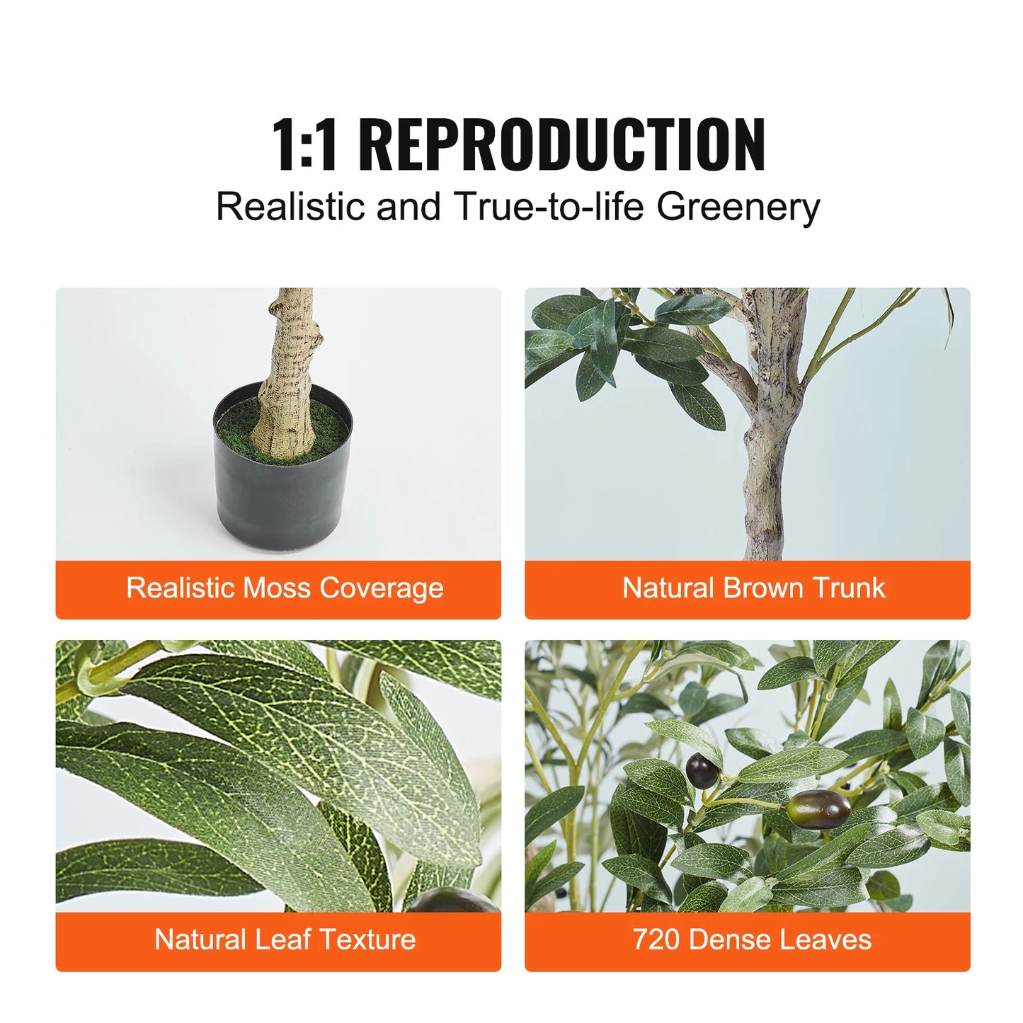 SucceBuy Artificial Olive Tree Lifelike Indoor Plant