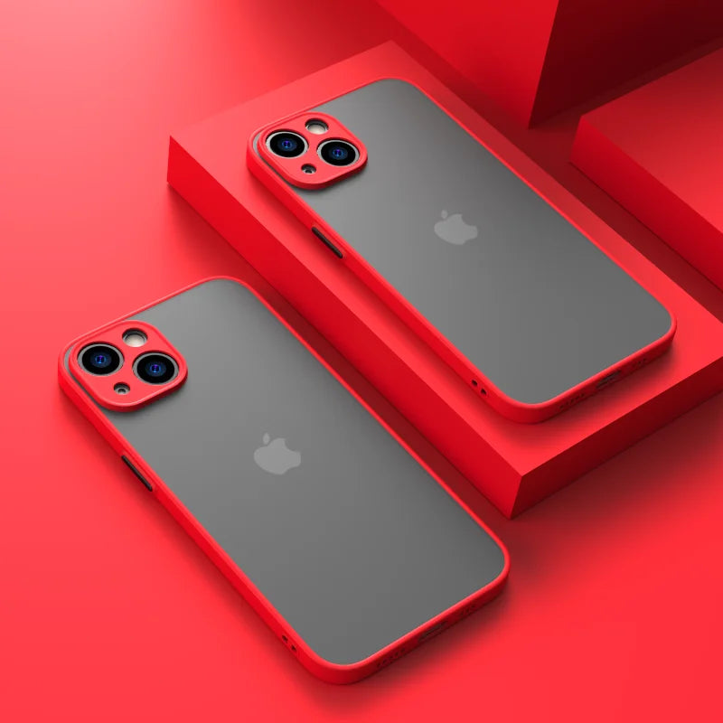 Anti Scratch Shockproof Armor Bumper Case For iPhone PC TPU Cover