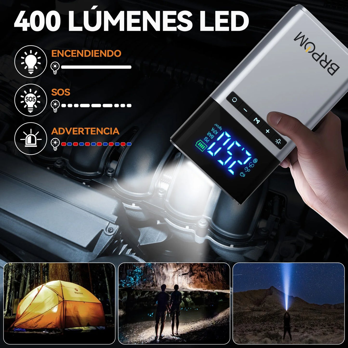 BIUBLE 4-In-1 Jump Starter Power Bank And Air Compressor