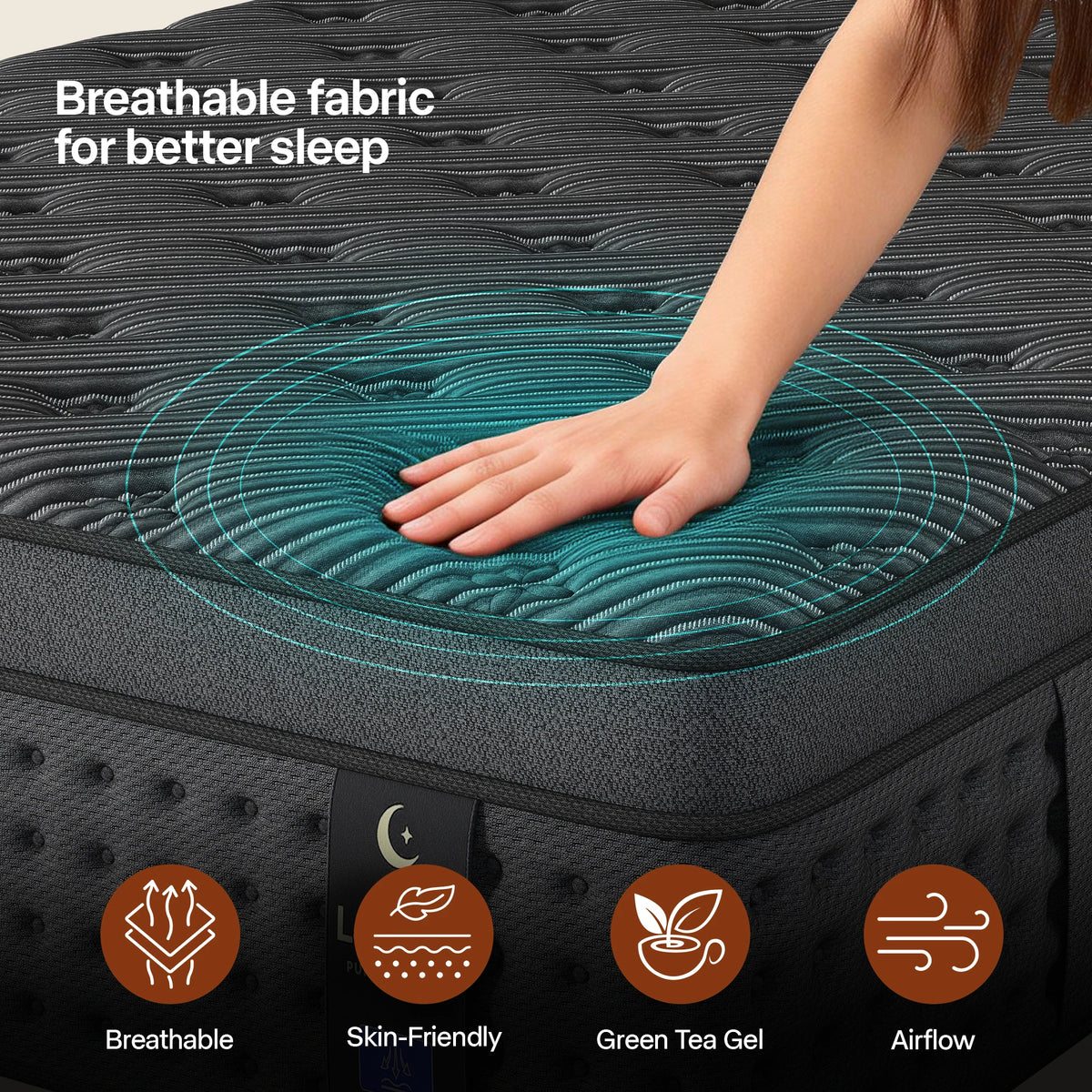 LayRoad Memory Foam Pocket Spring Boxed Mattress Medium Firm