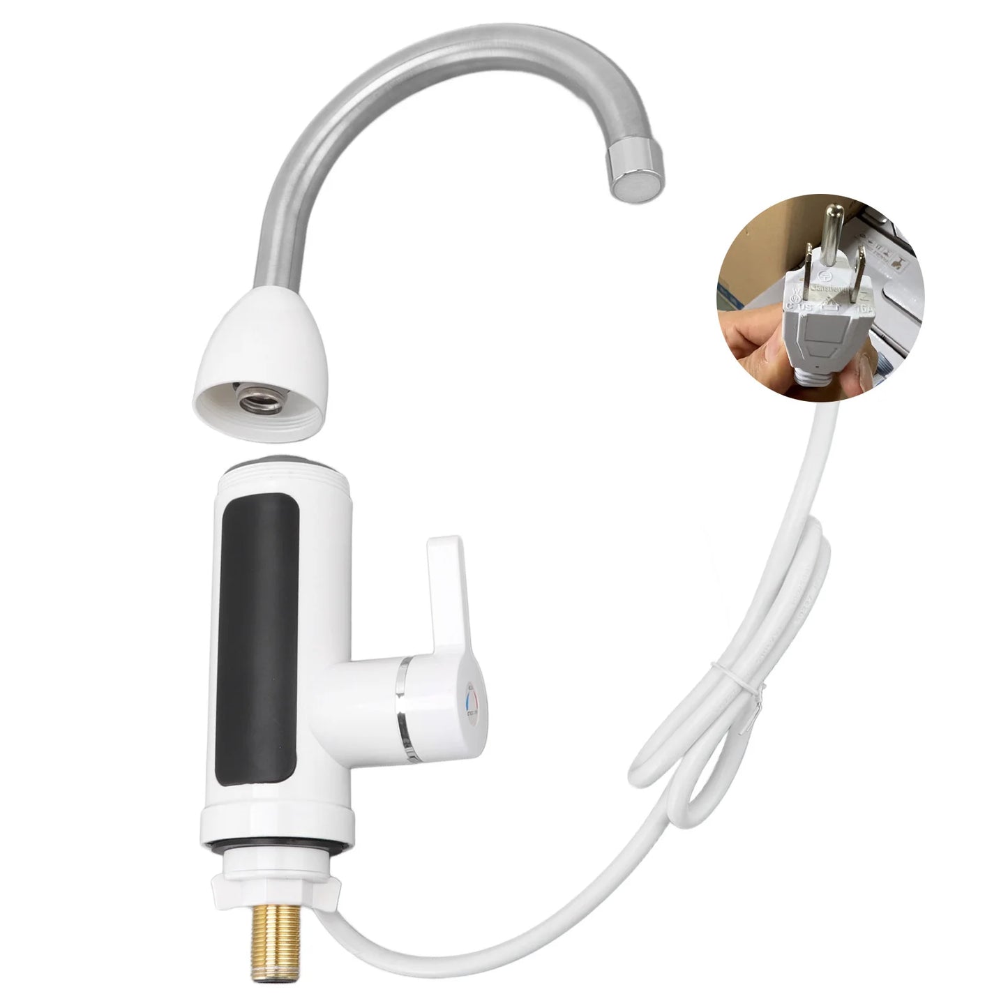 TOPINCN 3000W Instant Water Heater Faucet IPX4 Tankless Stainless Steel